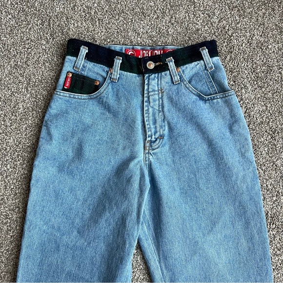 Jou Jou Vintage Light Wash Straight Leg Jean with Blue/green Plaid, Size… - Picture 2 of 10